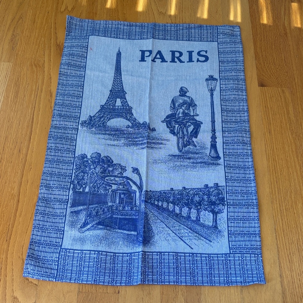 Coucke Blue Paris Kitchen Towel NWOT